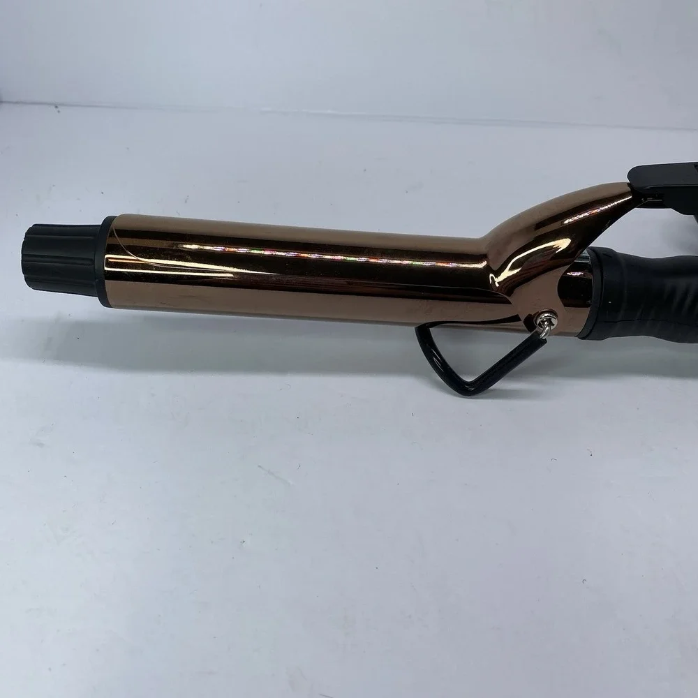 K&K Curling Iron 1.25 inch with clamp Hair Curler with Ceramic Coating Barrel